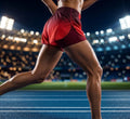 RUNNING SHORT CON LICRA INTERIOR ROJO DEGRADADO MUJER