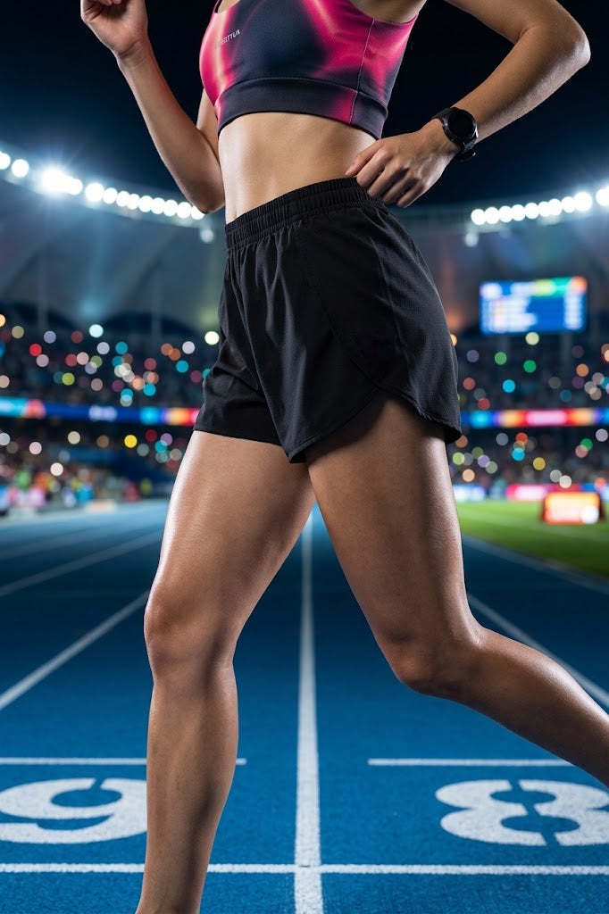 RUNNING SHORT DE COMPETENCIA NEGRO MUJER
