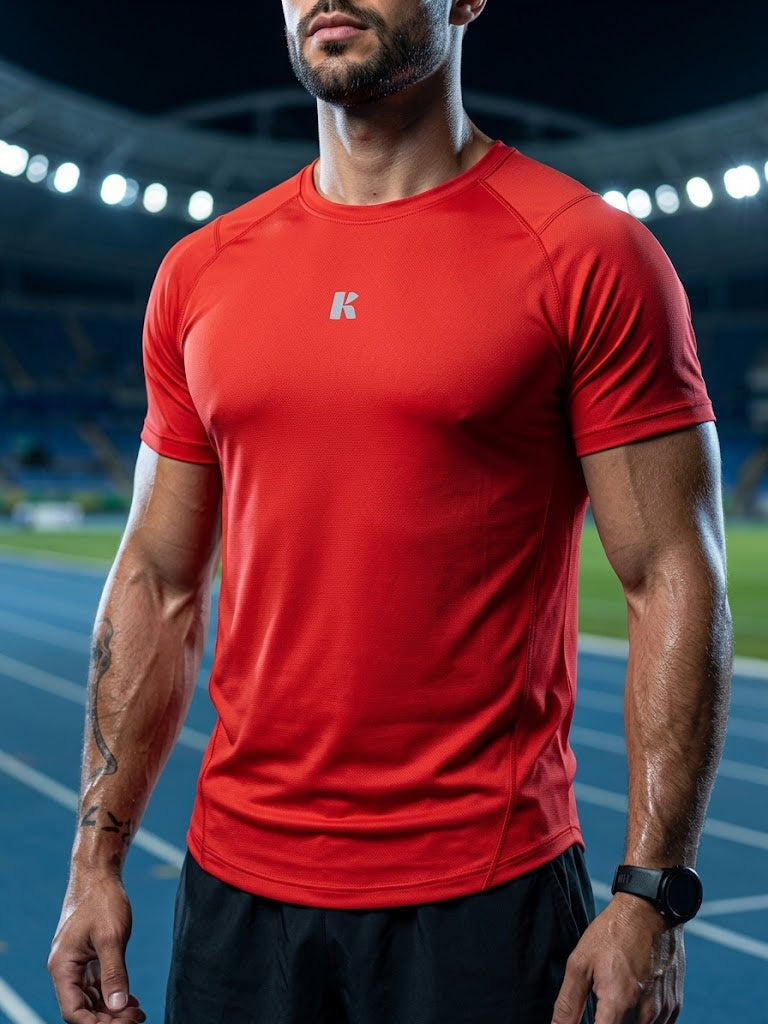 PLAYERA MANGA CORTA ROJA PARA HOMBRE KINESTESIA BASIC