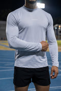 PLAYERA MANGA LARGA BLANCA PARA HOMBRE KINESTESIA