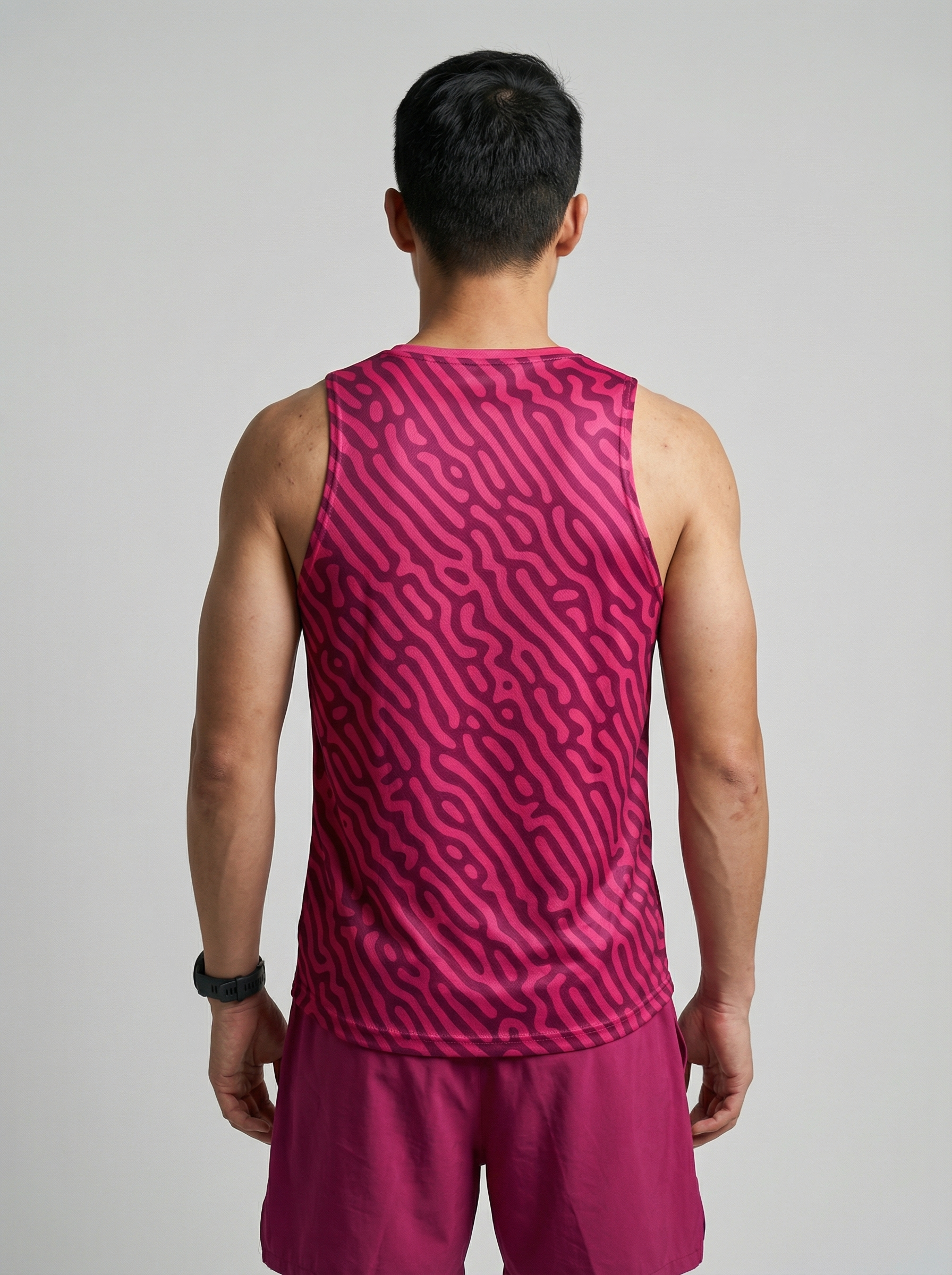 Playera deportiva de mujer — PLAYERA TANK HOMBRE SIN MANGAS ROSA MEXICANO ESTAM — Kinestesia. Activewear premium.