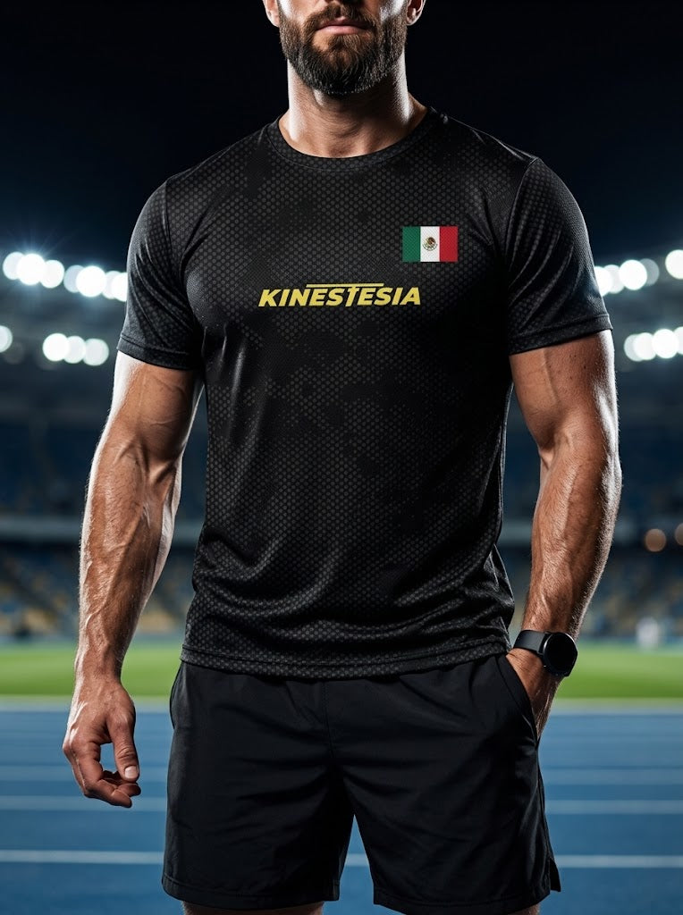 PLAYERA MANGA CORTA KINESTESIA BLACK MÉXICO EDITION HOMBRE