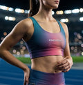 TOP DEPORTIVO MUJER NEGRO NARANJA DEGRADADO