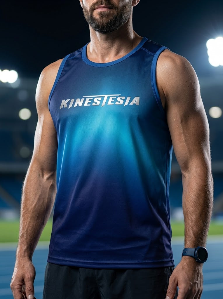 PLAYERA TANK HOMBRE SIN MANGAS AZUL DEGRADADO