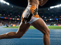 RUNNING SHORT BLANCO NARANJA NEGRO DEGRADADO