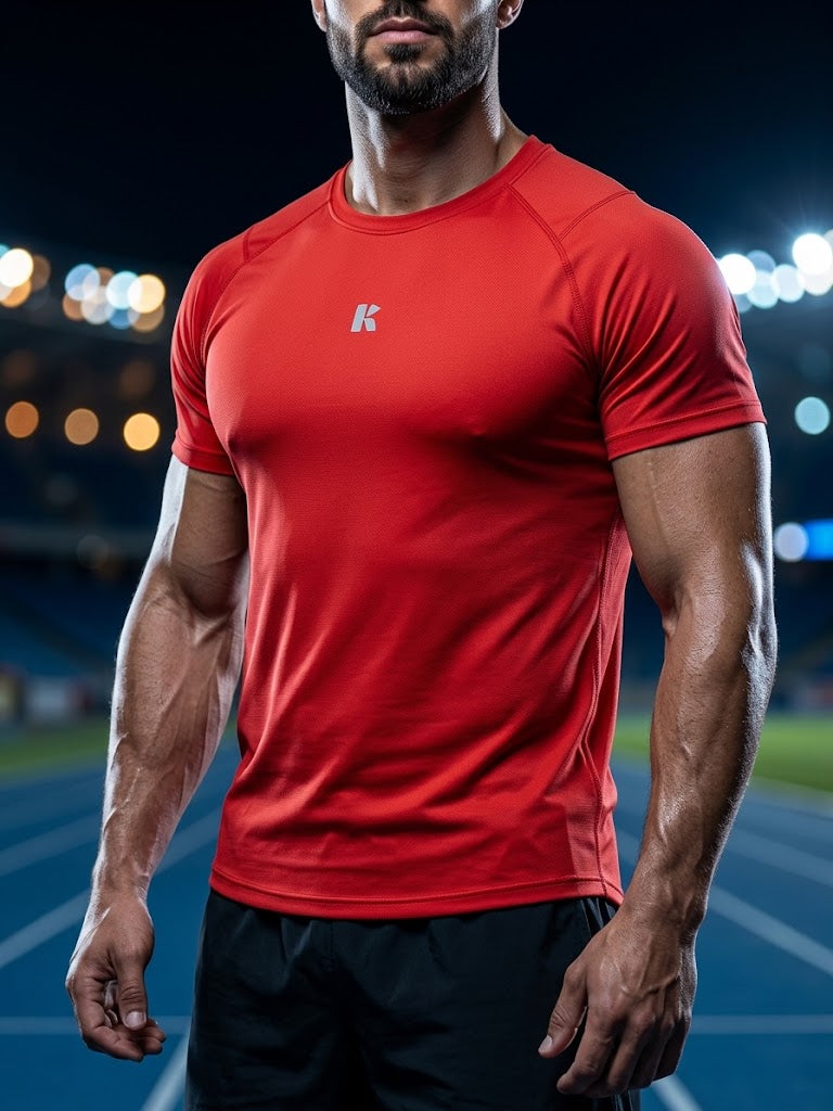 PLAYERA MANGA CORTA ROJA PARA HOMBRE KINESTESIA BASIC