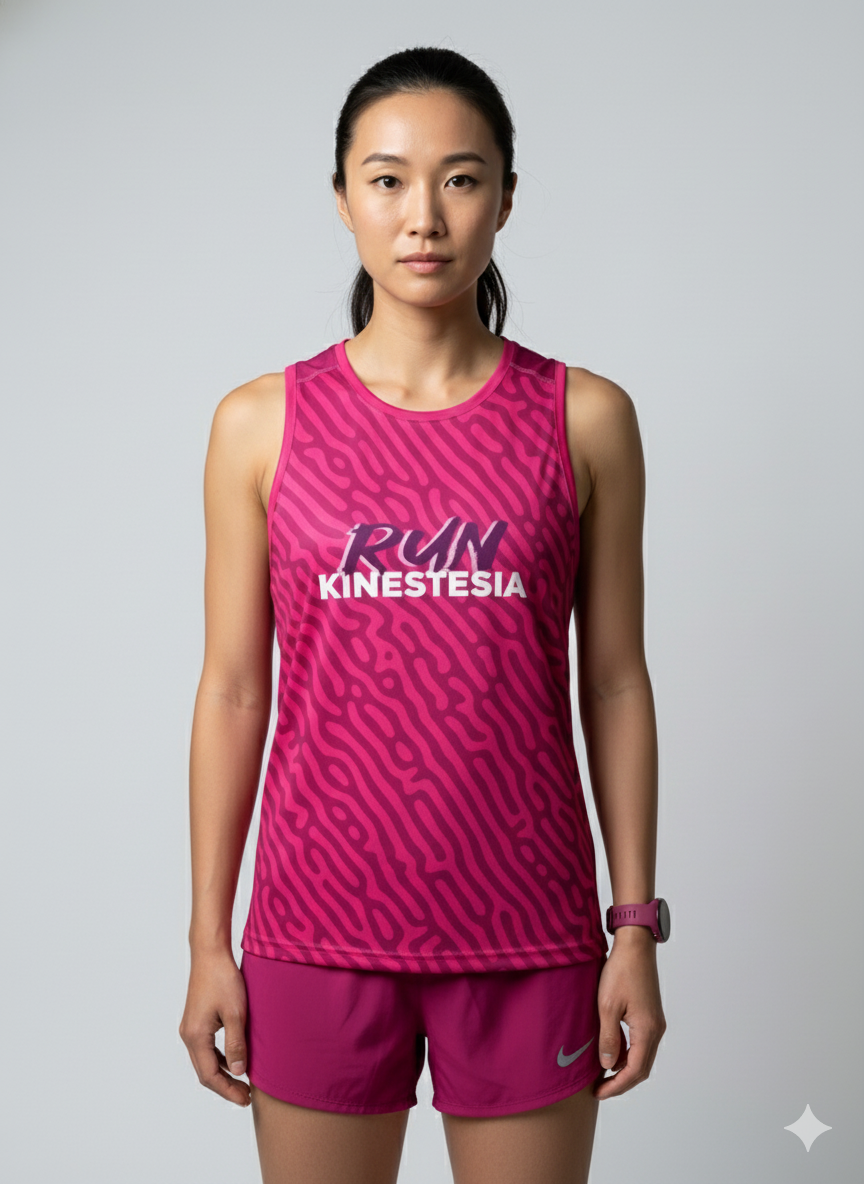 Playera deportiva KINESTESIA — PLAYERA TANK MUJER SIN MANGAS ROSA MEXICANO ESTAMP | Ropa Deportiva México