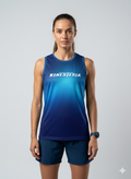 Playera deportiva KINESTESIA — PLAYERA TANK MUJER SIN MANGAS AZUL MIXED DEGRADADO | Ropa Deportiva México