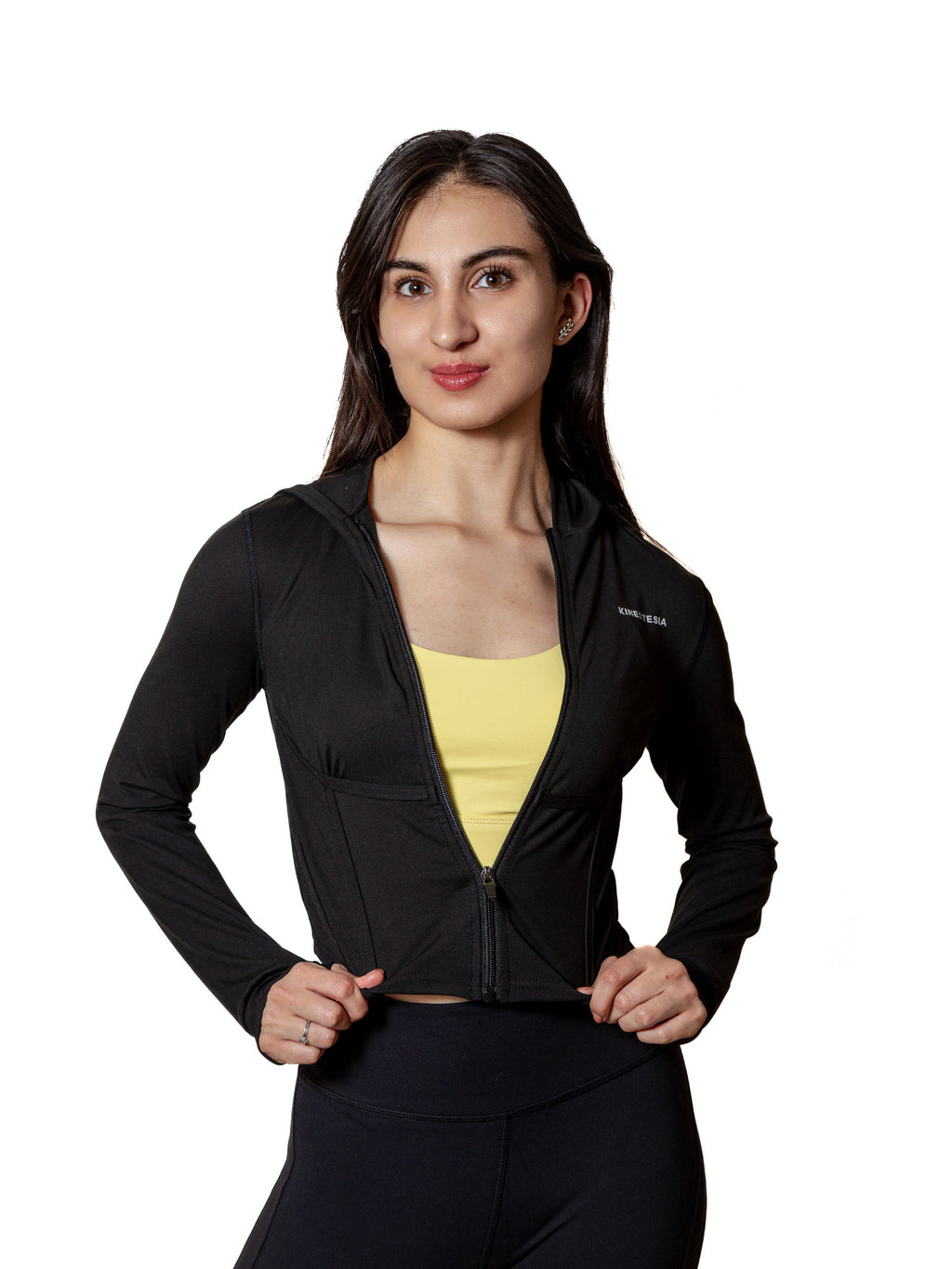 Set deportivo KINESTESIA — JACKET NEGRO DE MUJER | Ropa Deportiva México