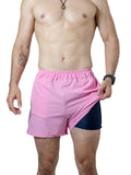 Short deportivo KINESTESIA — SHORT ROSA BABY CON LICRA INTERNA DE HOMBRE | Ropa Deportiva México