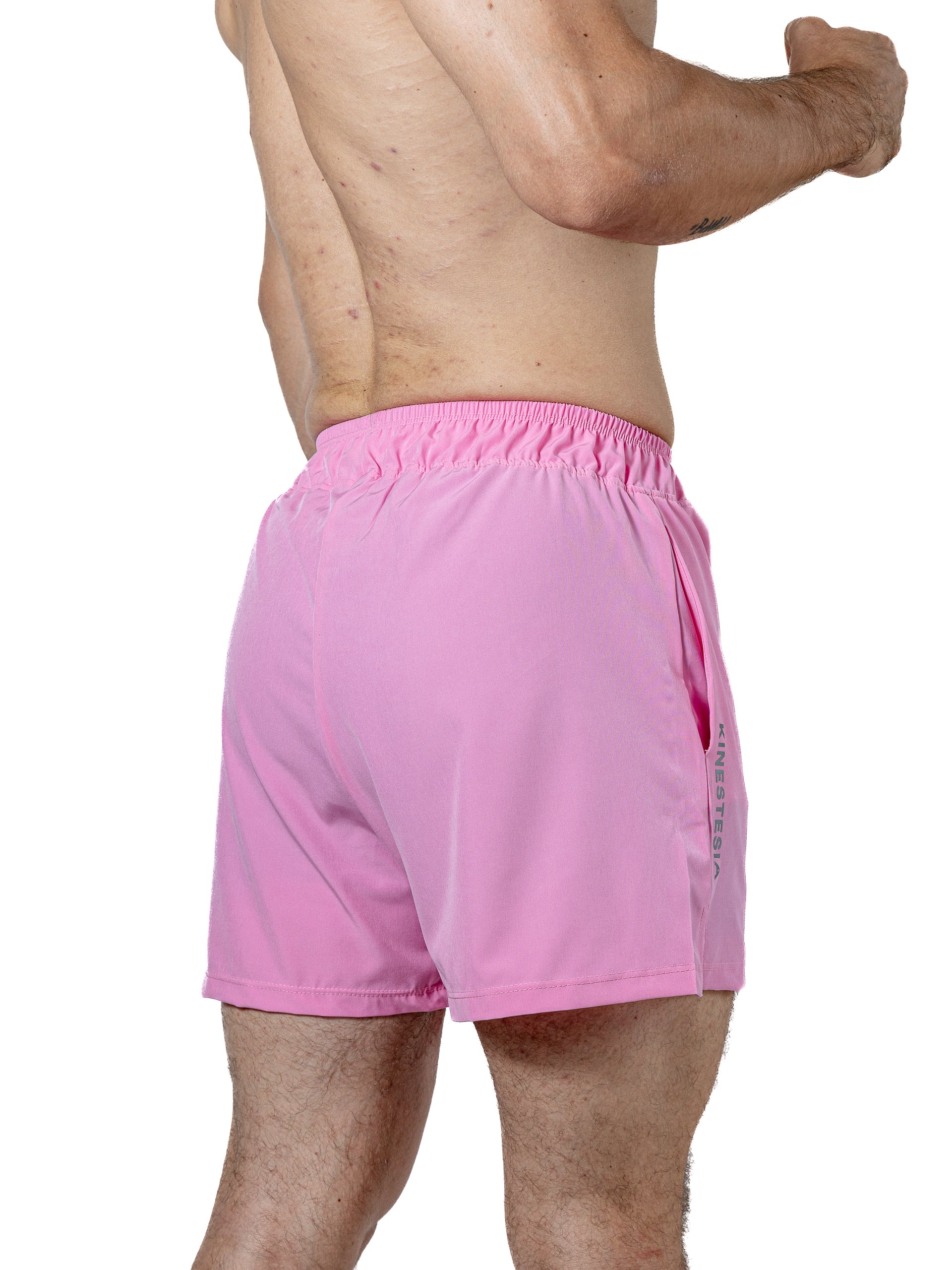 Short deportivo KINESTESIA — SHORT ROSA BABY CON LICRA INTERNA DE HOMBRE | Ropa Deportiva México