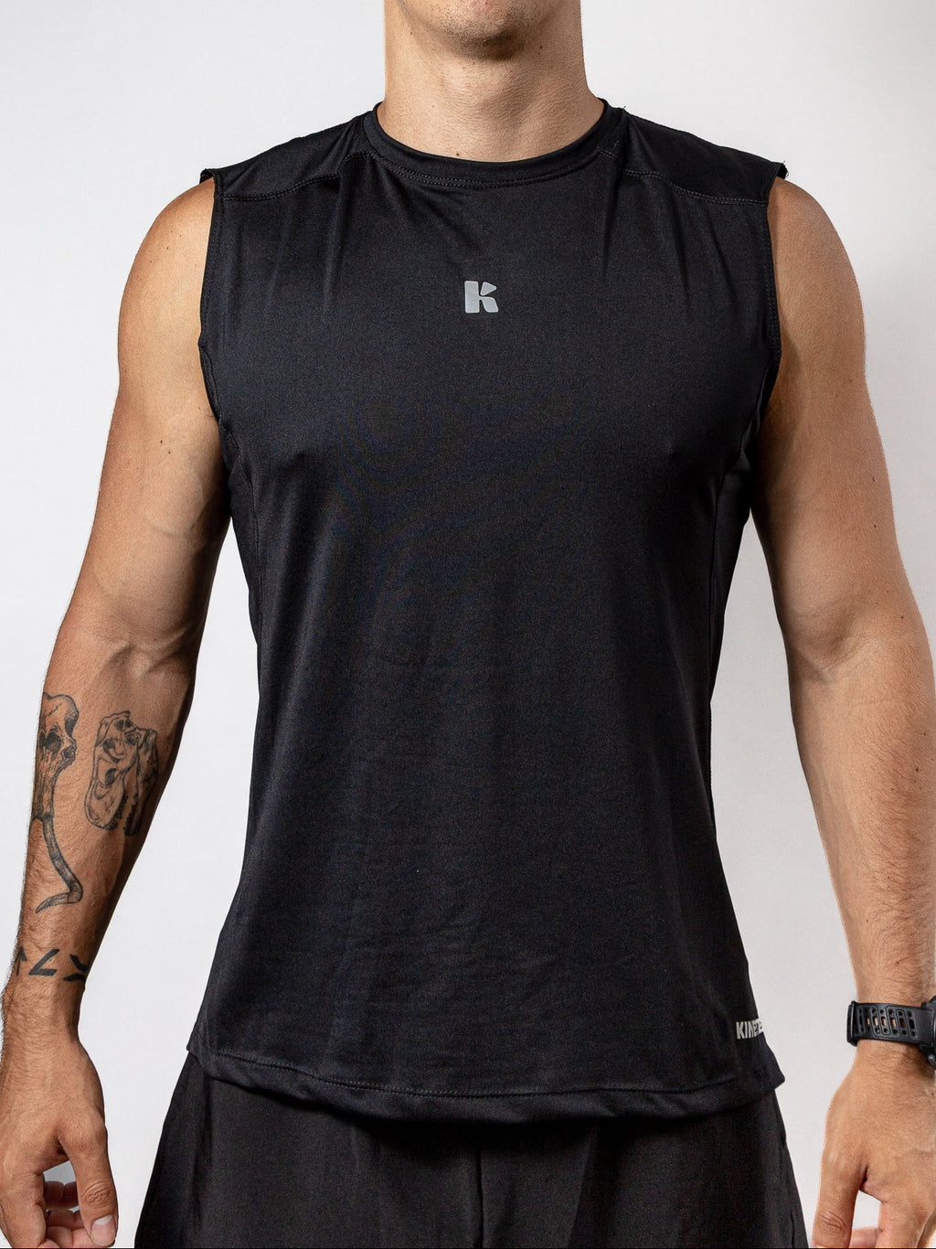 Playera tank top KINESTESIA — PLAYERA TANK NEGRA PARA HOMBRE KINESTESIA BASIC | Ropa Deportiva México