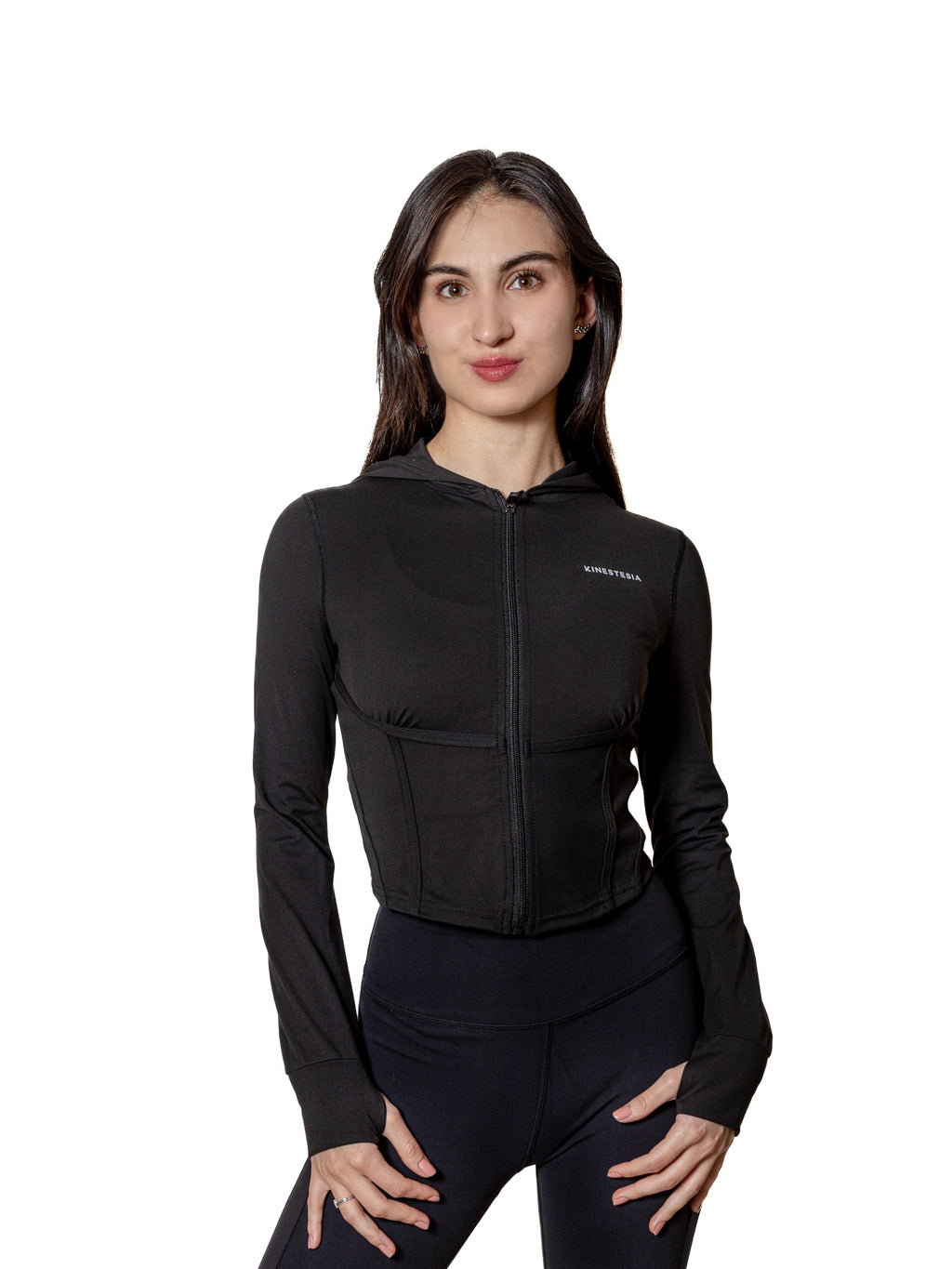 Set deportivo premium — JACKET NEGRO DE MUJER — Kinestesia México.