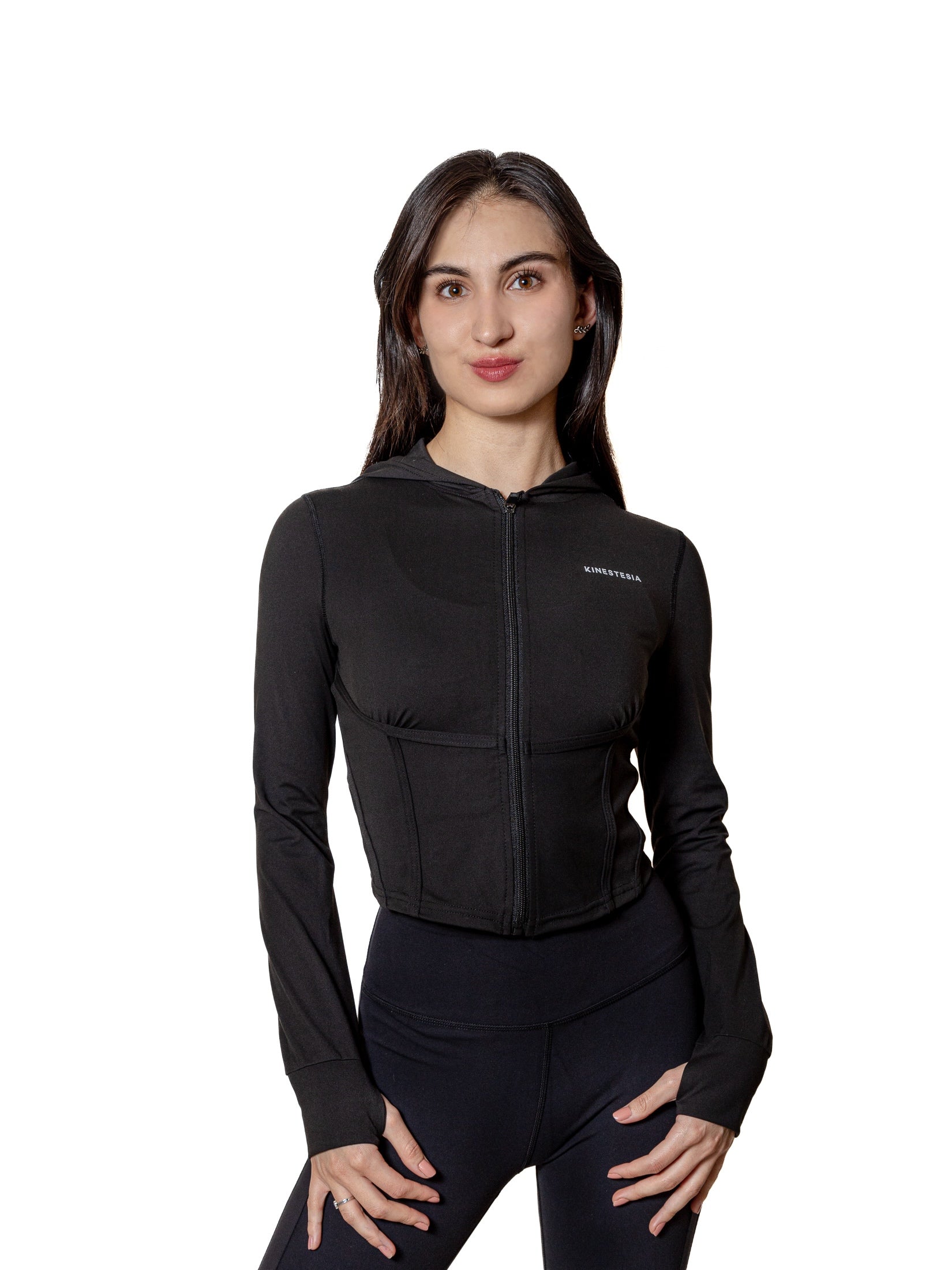 Set deportivo premium — JACKET NEGRO DE MUJER — Kinestesia México.