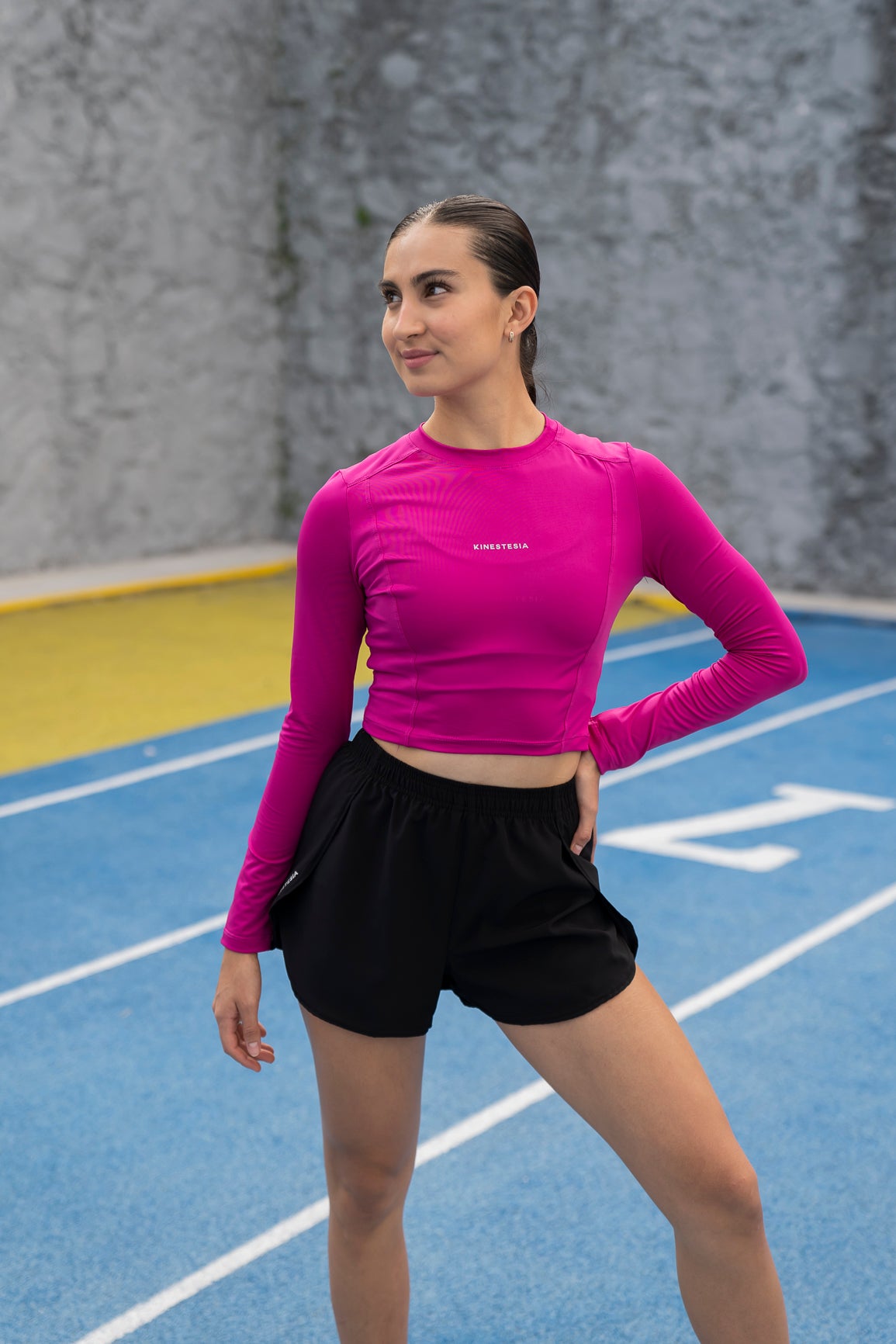 PLAYERA MANGA LARGA ROSA BUGAMBILIA PARA MUJER