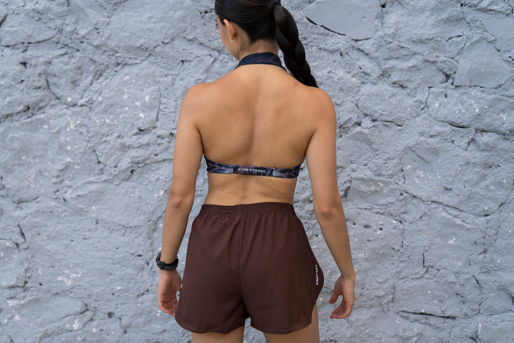 RUNNING SHORT MARRÓN MUJER UNISEX HOMBRE