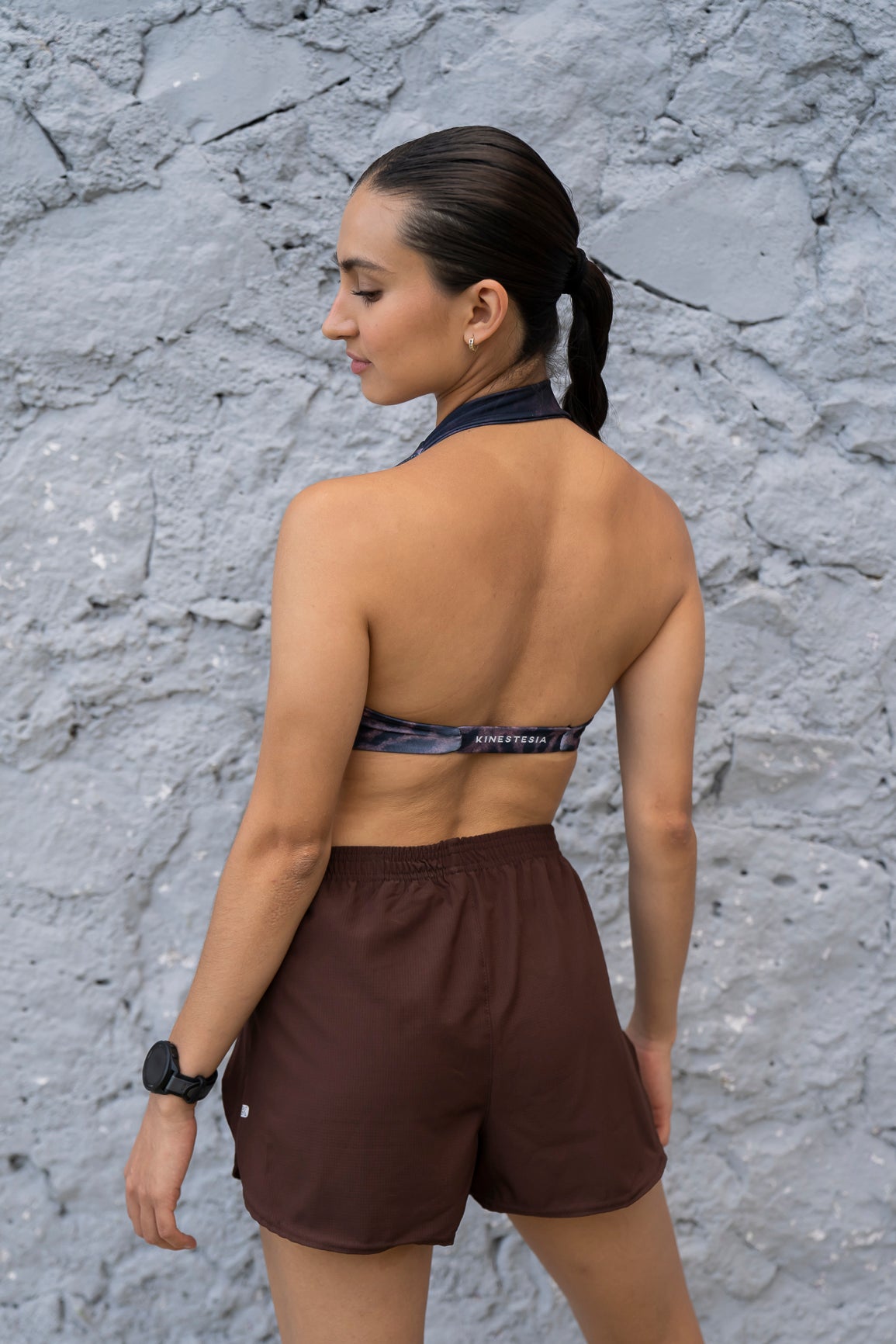 RUNNING SHORT MARRÓN MUJER UNISEX HOMBRE