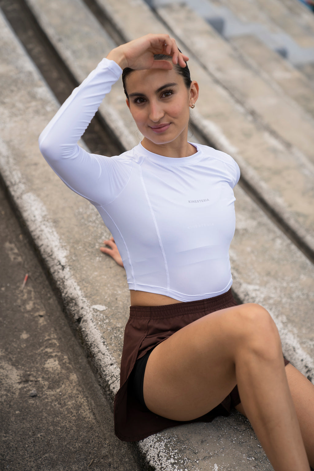 PLAYERA MANGA LARGA BLANCA PARA MUJER