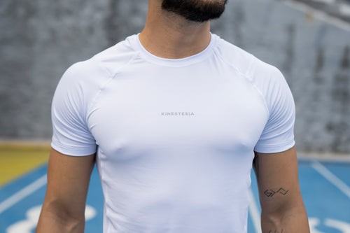 PLAYERA MANGA CORTA BLANCA PARA HOMBRE KINESTESIA
