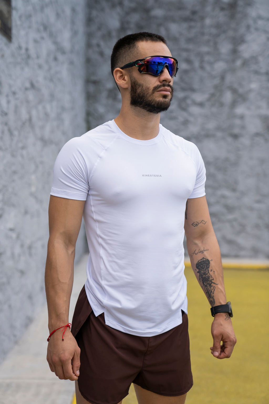 PLAYERA MANGA CORTA BLANCA PARA HOMBRE KINESTESIA