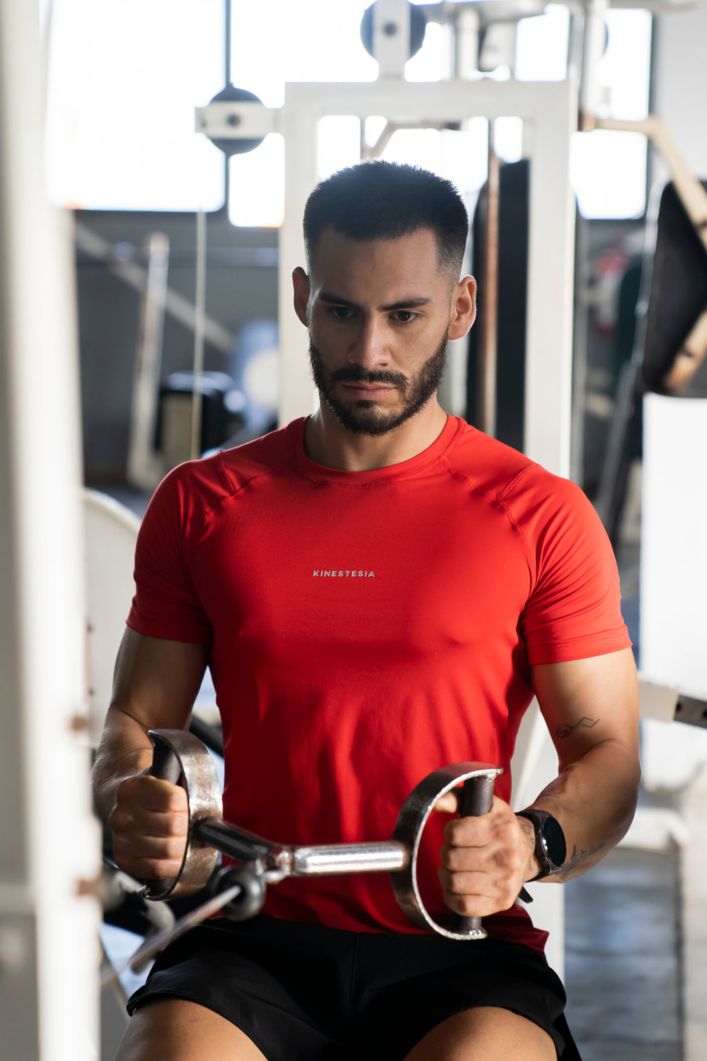 PLAYERA MANGA CORTA ROJA PARA HOMBRE KINESTESIA BASIC