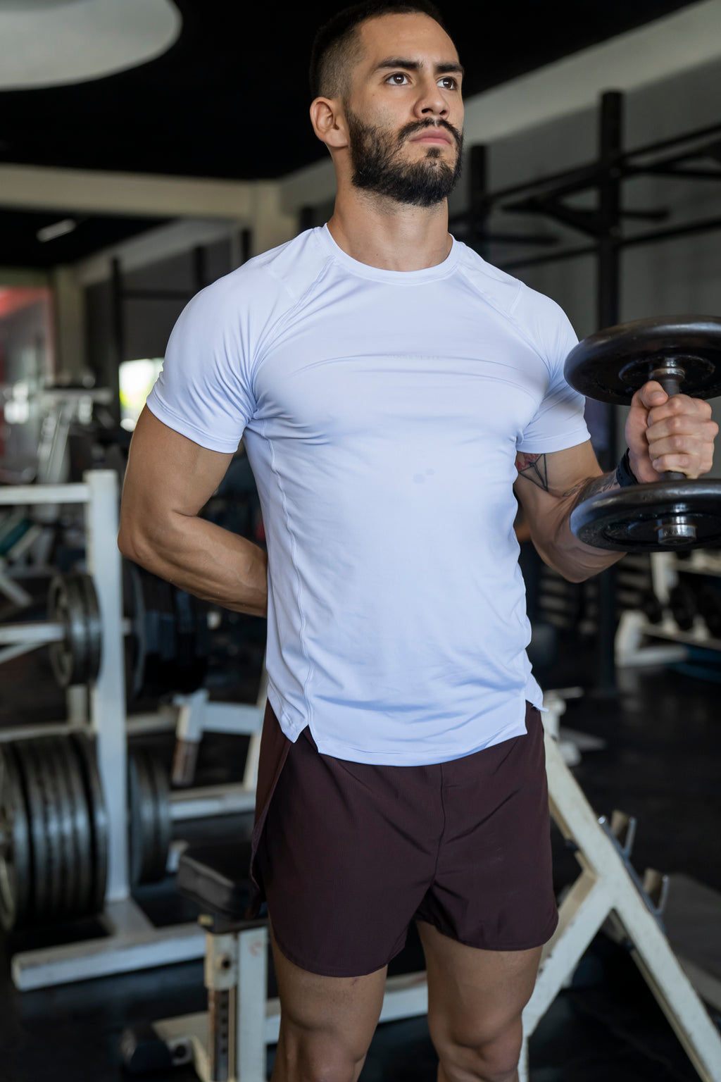PLAYERA MANGA CORTA BLANCA PARA HOMBRE KINESTESIA