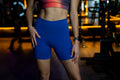 BIKER SHORT AZUL con BOLSA MUJER KINESTESIA