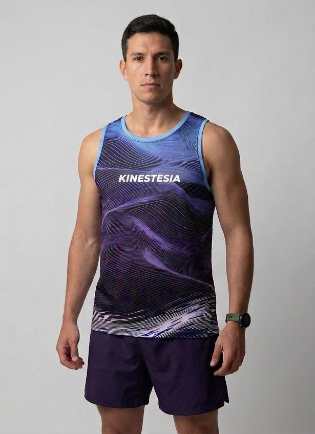 PLAYERA TANK HOMBRE SIN MANGAS PURPURA DEGRADADO