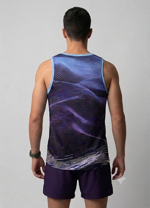 PLAYERA TANK HOMBRE SIN MANGAS PURPURA DEGRADADO