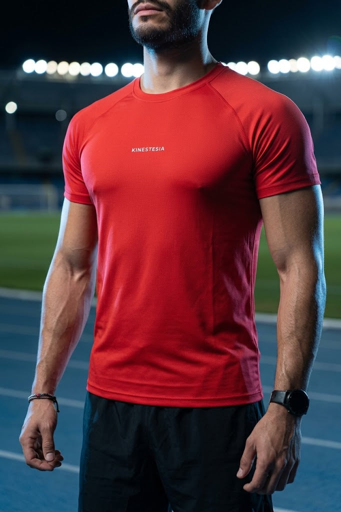 PLAYERA MANGA CORTA ROJA PARA HOMBRE KINESTESIA BASIC