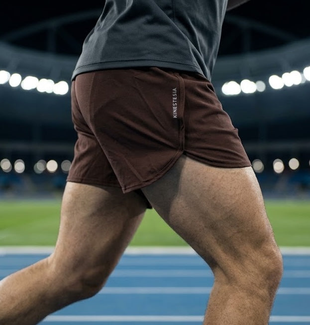RUNNING SHORT DE COMPETENCIA MARRÓN HOMBRE