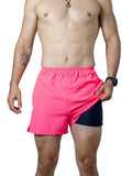 Short deportivo KINESTESIA — SHORT ROSA NEON CON LICRA INTERNA PARA HOMBRE | Ropa Deportiva México