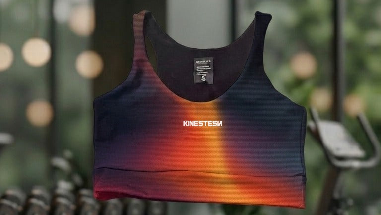 Top deportivo KINESTESIA — TOP DEPORTIVO MUJER NEGRO NARANJA DEGRADADO | Ropa Deportiva México