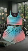 Set deportivo KINESTESIA — SET CONJUNTO TOP Y SHORT DEPORTIVO MUJER TURQUESA  | Ropa Deportiva México