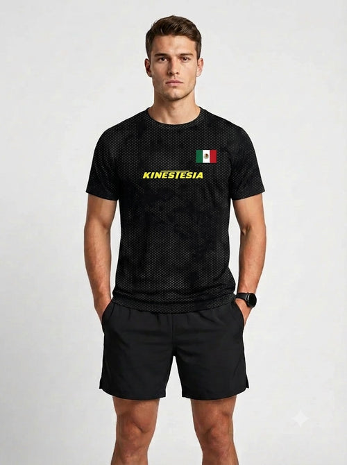 Playera deportiva KINESTESIA — PLAYERA MANGA CORTA KINESTESIA BLACK MÉXICO EDITIO | Ropa Deportiva México