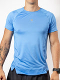 Playera deportiva KINESTESIA — PLAYERA MANGA CORTA AZUL CYAN PARA HOMBRE KINESTES | Ropa Deportiva México