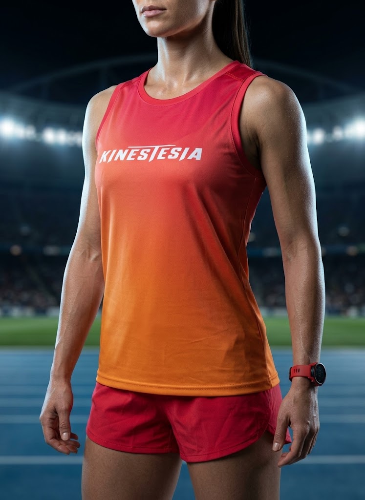 PLAYERA TANK MUJER SIN MANGAS ROJO NARANJA MIXED DEGRADADO