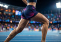 RUNNING SHORT MUJER AZUL ROJO DEGRADADO