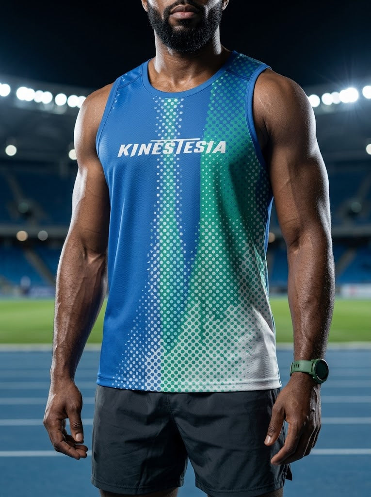 PLAYERA TANK HOMBRE SIN MANGAS AZUL TURQUESA MIXED DEGRADADO