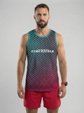 Playera deportiva KINESTESIA — PLAYERA TANK HOMBRE SIN MANGAS PUNTOS VERDE ROJO M | Ropa Deportiva México