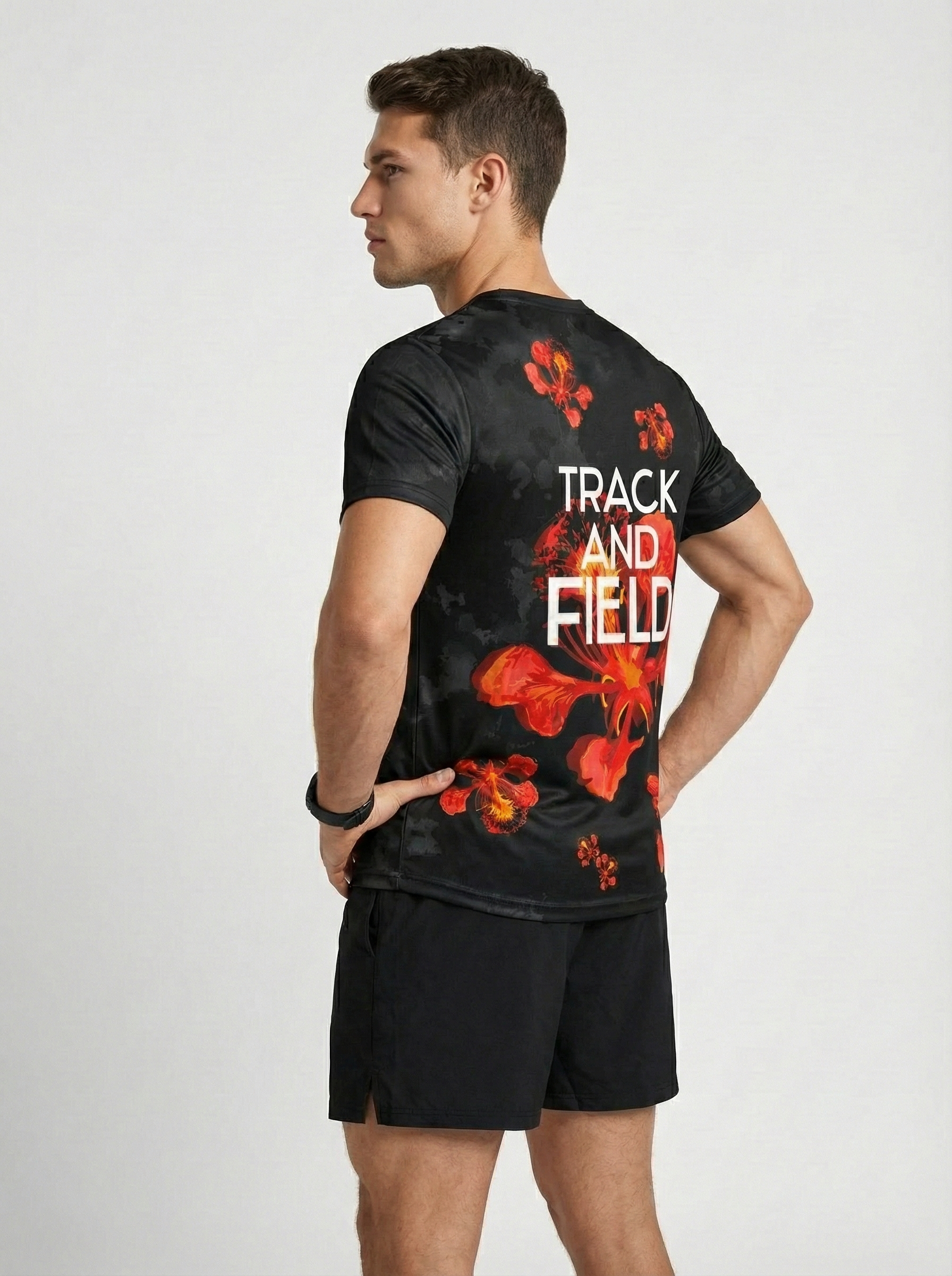 Playera deportiva premium — PLAYERA MANGA CORTA KINESTESIA RUN 2.0 · BLACK EDI — Kinestesia México.