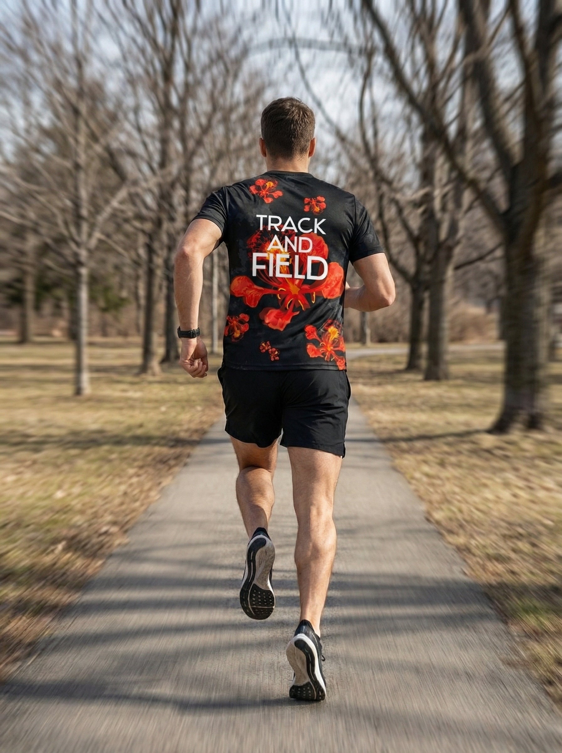Playera deportiva premium — PLAYERA MANGA CORTA KINESTESIA RUN 2.0 · BLACK EDI — Kinestesia México.