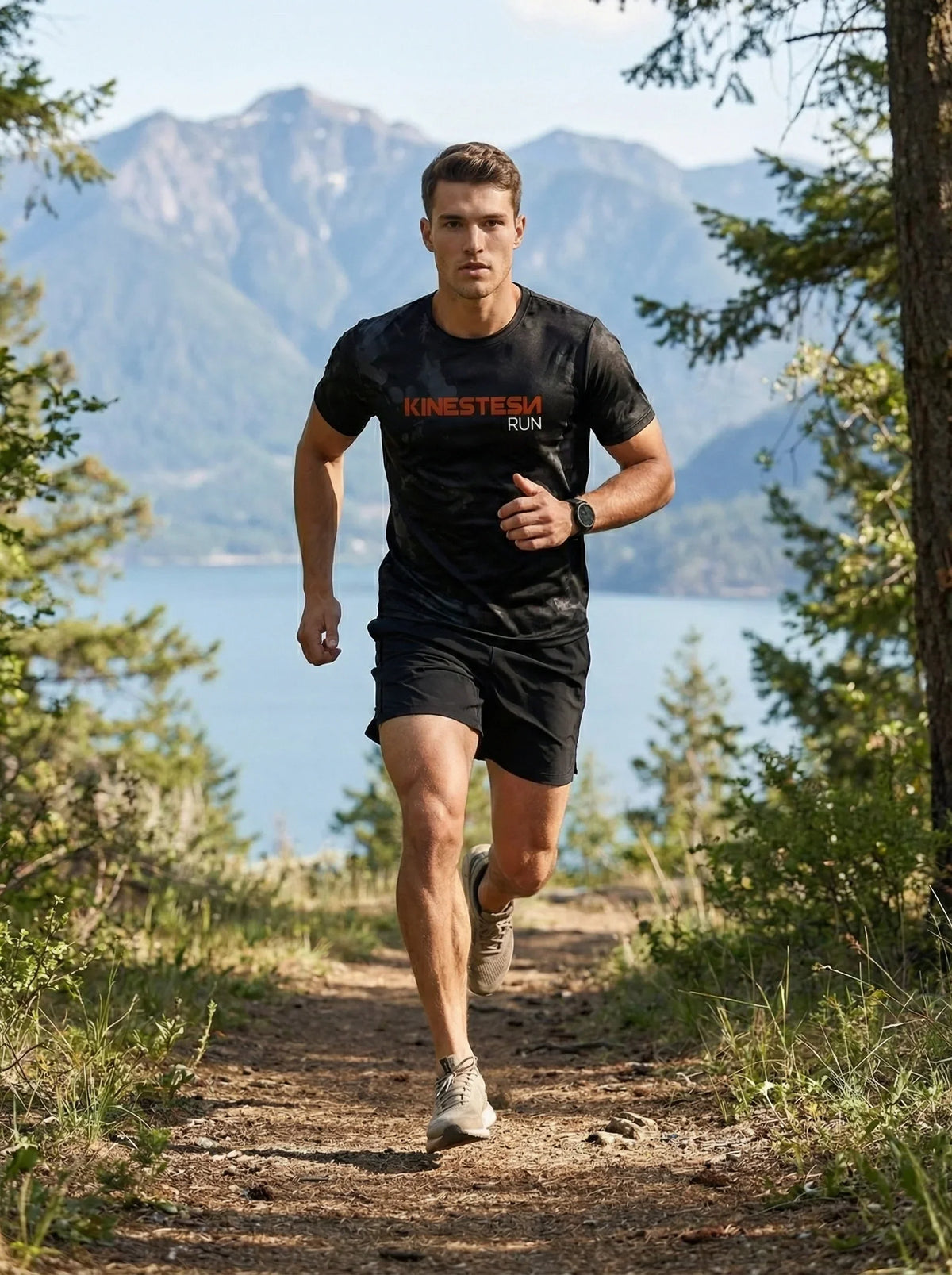 PLAYERA MANGA CORTA KINESTESIA RUN 2.0 · BLACK EDITION HOMBRE Y MUJER