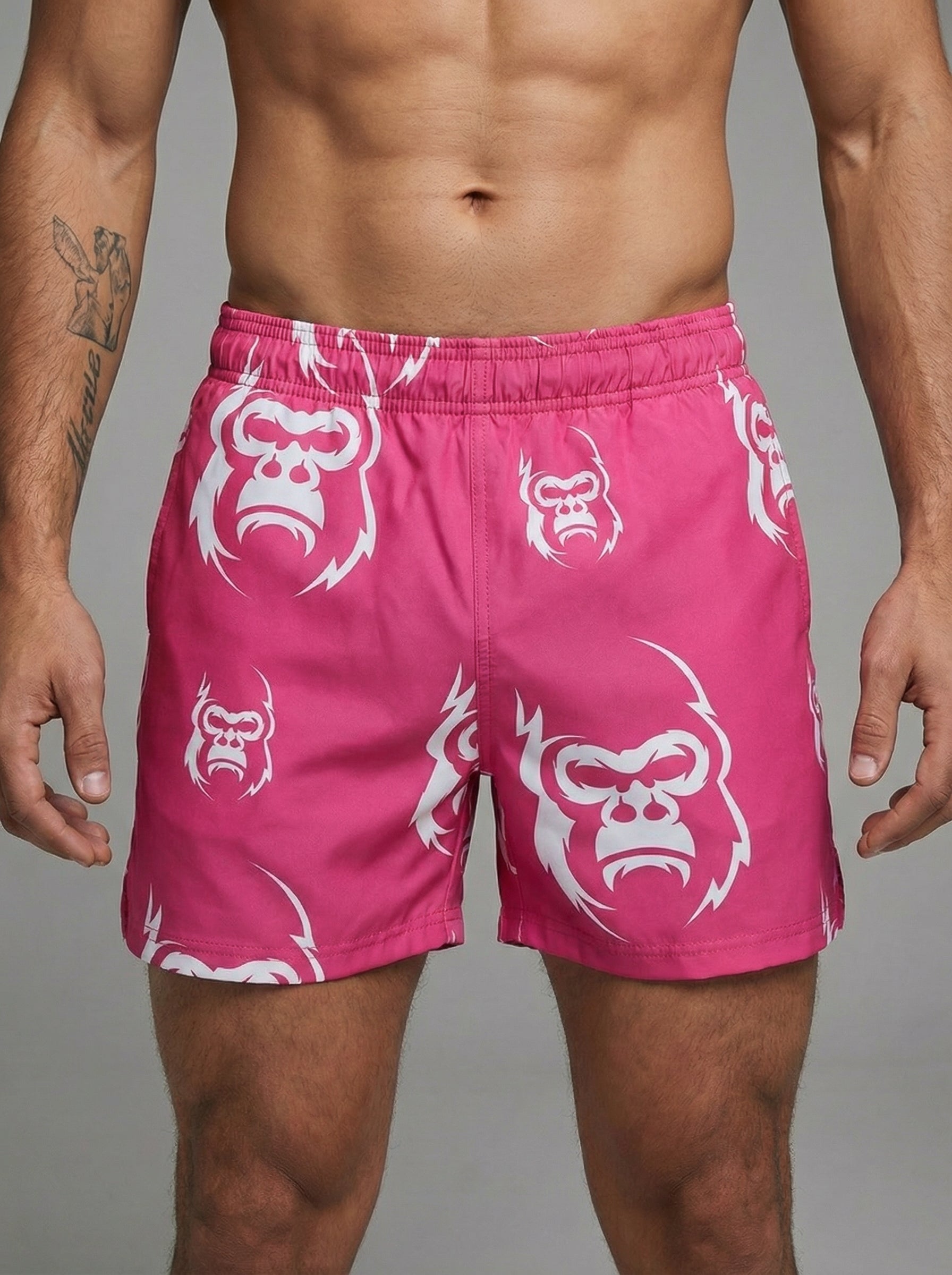 Compra short deportivo SHORT ROSA JUNGLE CON LICRA INTERNA PARA | Kinestesia — Moda deportiva.