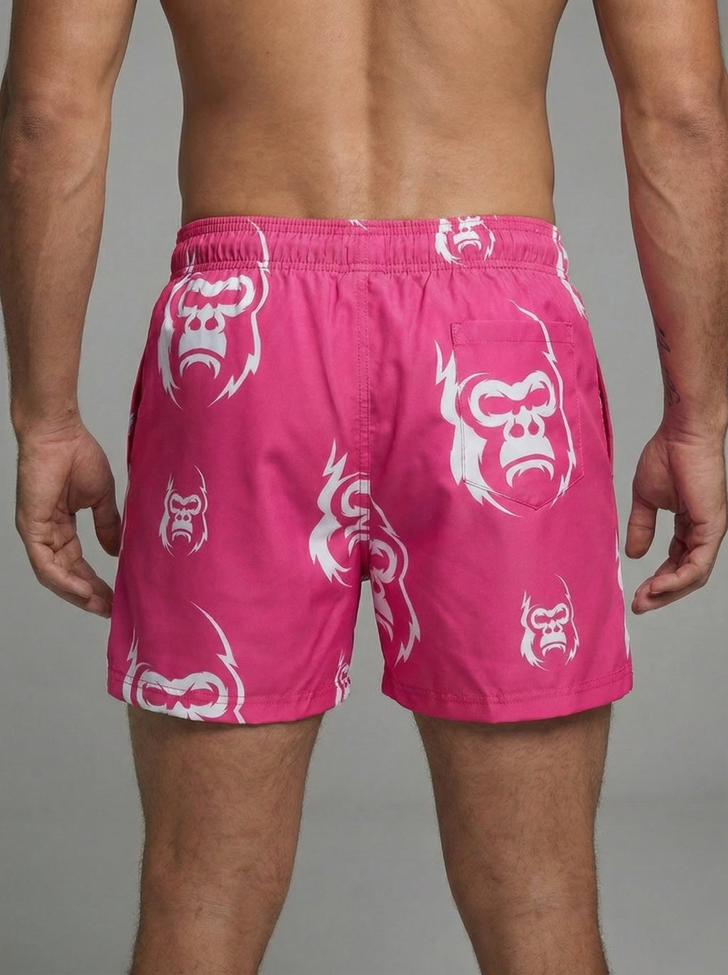 Short deportivo premium — SHORT ROSA JUNGLE CON LICRA INTERNA PARA HOMBRE — Kinestesia México.