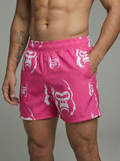 Short deportivo KINESTESIA — SHORT ROSA JUNGLE CON LICRA INTERNA PARA HOMBRE | Ropa Deportiva México