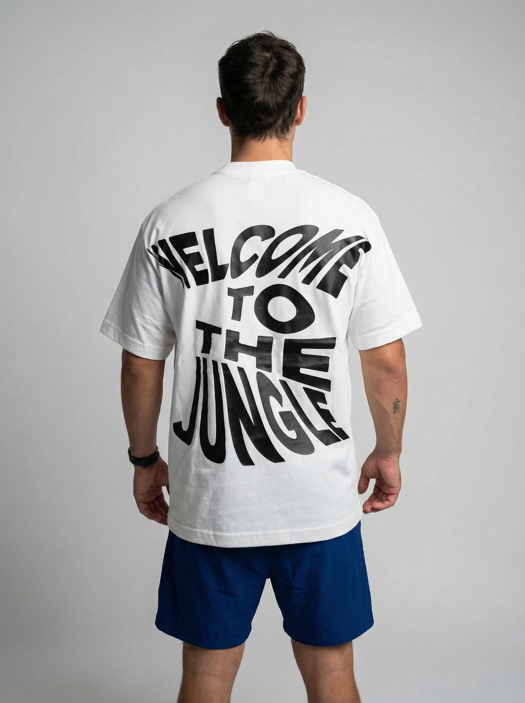 Playera deportiva KINESTESIA — PLAYERA OVERSIZED BLANCA PARA HOMBRE WELCOME TO TH | Ropa Deportiva México